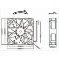 Ventilateur axial à haute pression de 12032 CC 120 * 120 * 32mm